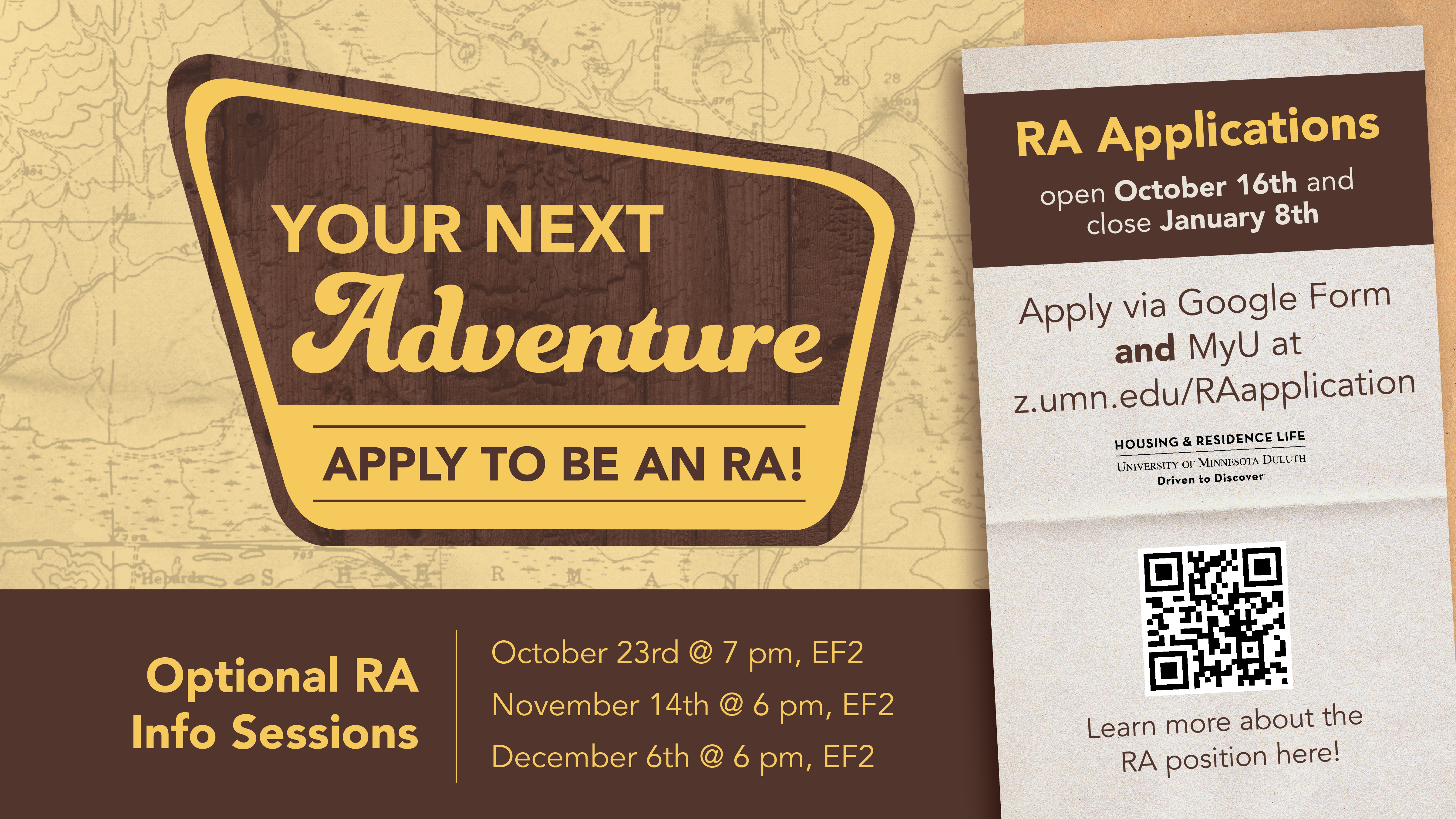 Image of the RA recruitment poster